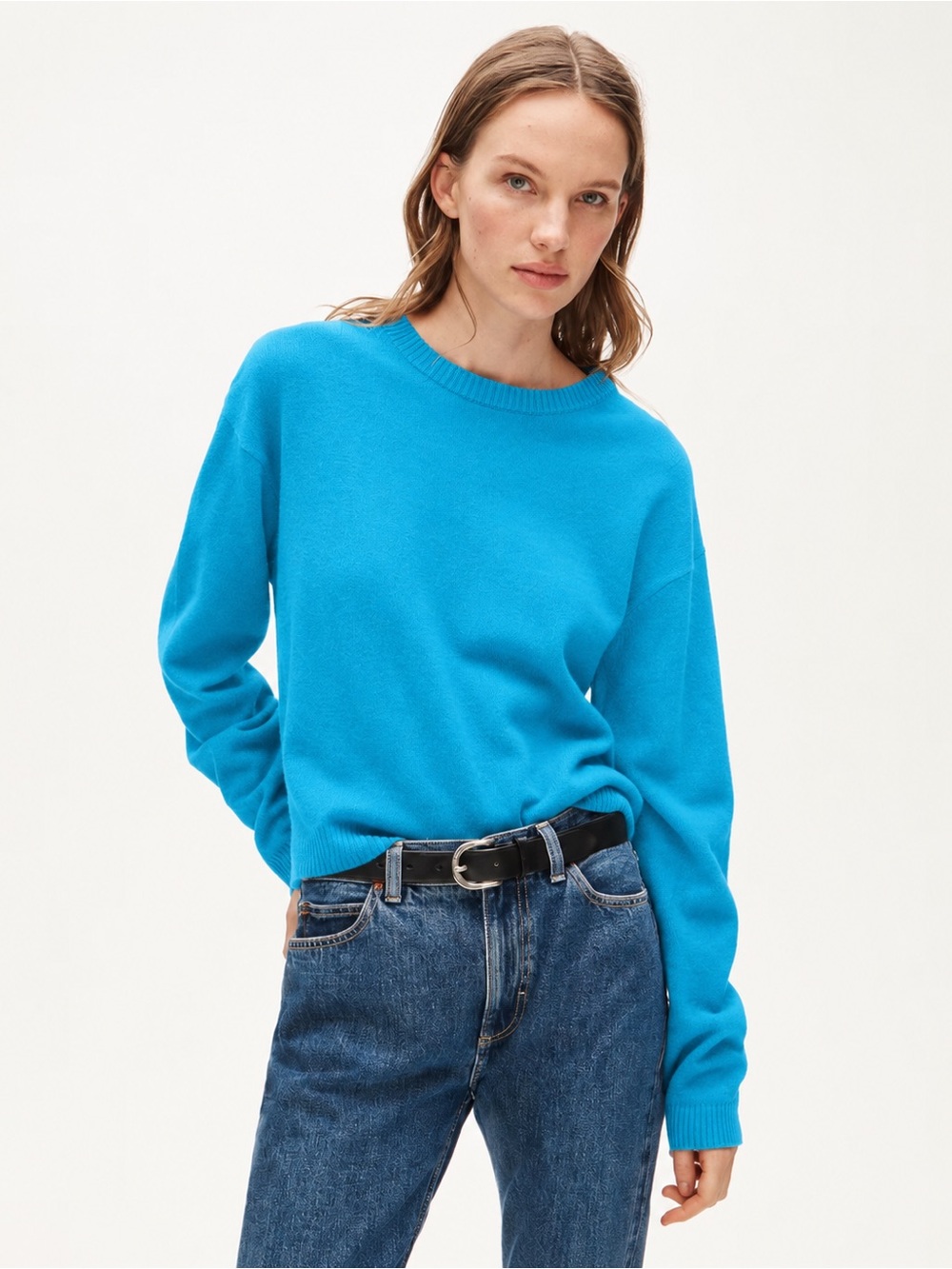 J.Crew Perfect Cashmere Crewneck Sweater Turquoise Blue Size S NWT 2026